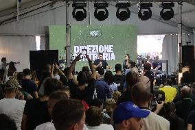 Meeting space organized by the young members of the Salvini League - Pontida