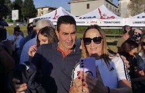 Meeting space organized by the young members of the Salvini League - Pontida