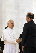 Pope Leo XIV leads an audience as part of the Jubilee of Justice - Vatican