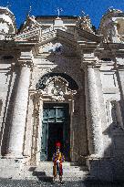 Pope Leo XIV at church of Saint Anne - Vatican