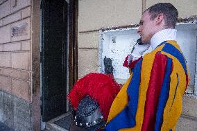 Pope Leo XIV at church of Saint Anne - Vatican