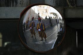 Pope Leo XIV at church of Saint Anne - Vatican