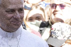 Pope Leo XIV at church of Saint Anne - Vatican