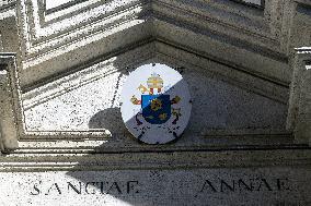 Pope Leo XIV at church of Saint Anne - Vatican