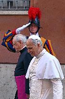 Pope Leo XIV at church of Saint Anne - Vatican