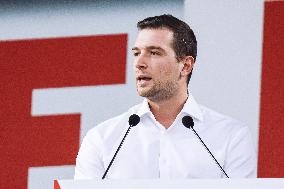 Jordan Bardella at Annual rally of Salvini's League - Pontida