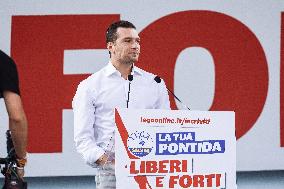 Jordan Bardella at Annual rally of Salvini's League - Pontida