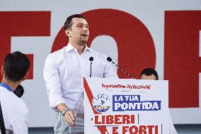 Jordan Bardella at Annual rally of Salvini's League - Pontida