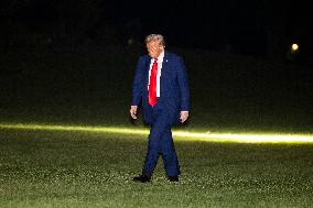 US President Trump returns to the White House from Kirk funeral in Arizona