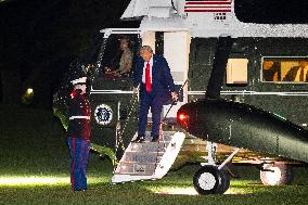 US President Trump returns to the White House from Kirk funeral in Arizona