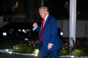 US President Trump returns to the White House from Kirk funeral in Arizona