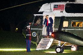 US President Trump returns to the White House from Kirk funeral in Arizona
