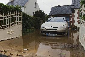 Heavy Rain and Flooding in The Cotes-D'armor Region - France
