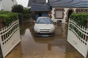 Heavy Rain and Flooding in The Cotes-D'armor Region - France