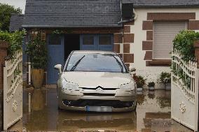 Heavy Rain and Flooding in The Cotes-D'armor Region - France