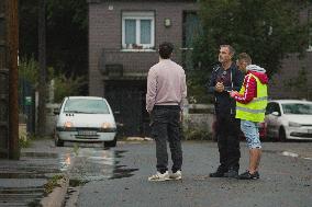 Heavy Rain and Flooding in The Cotes-D'armor Region - France