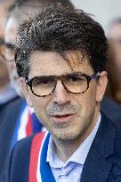 Palestinian flag raising ceremony at Saint-Denis town hall - Saint-Denis