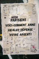 Paris Mayor's Expense Reports Displayed in The Middle of The Street - Paris