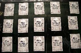 Paris Mayor's Expense Reports Displayed in The Middle of The Street - Paris