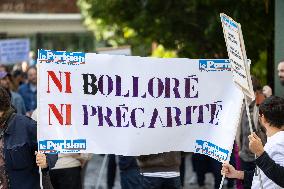 Demonstration Of Journalists And Staff Members Of Le Parisien - Paris AJ