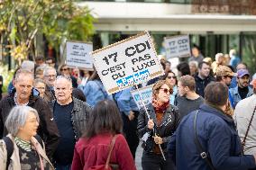 Demonstration Of Journalists And Staff Members Of Le Parisien - Paris AJ