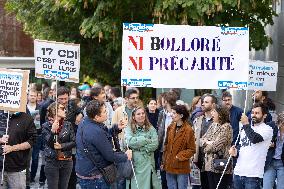 Demonstration Of Journalists And Staff Members Of Le Parisien - Paris AJ