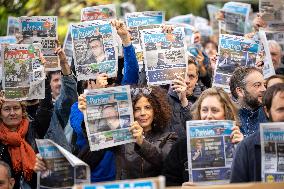 Demonstration Of Journalists And Staff Members Of Le Parisien - Paris AJ