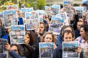 Demonstration Of Journalists And Staff Members Of Le Parisien - Paris AJ