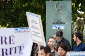 Demonstration Of Journalists And Staff Members Of Le Parisien - Paris AJ