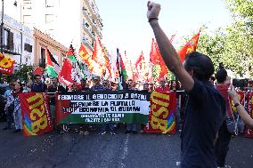 Over 10000 Demonstrators Marched For Palestine - Palermo