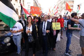 Over 10000 Demonstrators Marched For Palestine - Palermo