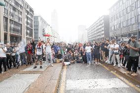 Violent Clashes During The General Strike for Palestine - Milan