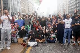 Violent Clashes During The General Strike for Palestine - Milan