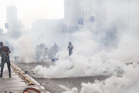 Violent Clashes During The General Strike for Palestine - Milan