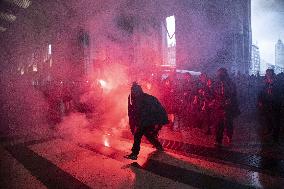 Violent Clashes During The General Strike for Palestine - Milan