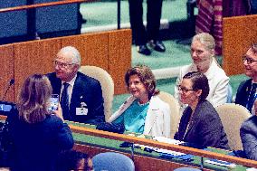 SWEDISH ROYALS AT UN IN NEW YORK