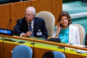 SWEDISH ROYALS AT UN IN NEW YORK