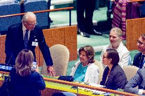 SWEDISH ROYALS AT UN IN NEW YORK