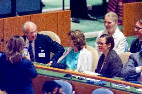 SWEDISH ROYALS AT UN IN NEW YORK