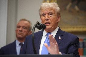 President Trump Speaks About Autism At The White House - DC