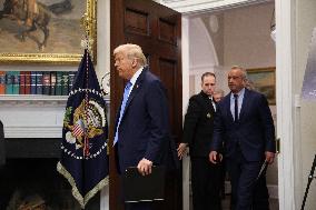 President Trump Speaks About Autism At The White House - DC