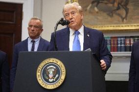 President Trump Speaks About Autism At The White House - DC