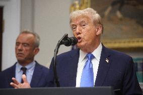 President Trump Speaks About Autism At The White House - DC