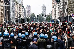 iVolent Clashes During The General Strike for Palestine - Milan