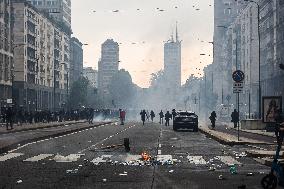 iVolent Clashes During The General Strike for Palestine - Milan