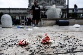 iVolent Clashes During The General Strike for Palestine - Milan