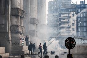 iVolent Clashes During The General Strike for Palestine - Milan