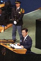 S. Korean President Lee speaks at U.N.
