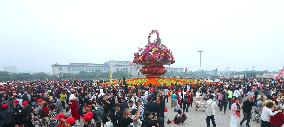 National Day Themed Flower Bed in Beijing