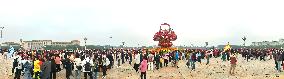 National Day Themed Flower Bed in Beijing